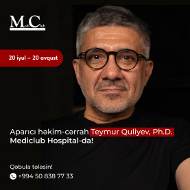 20 iyul – 20 avqust tarixlərində — Aparıcı plastik cərrah MediClub Hospital-da!
